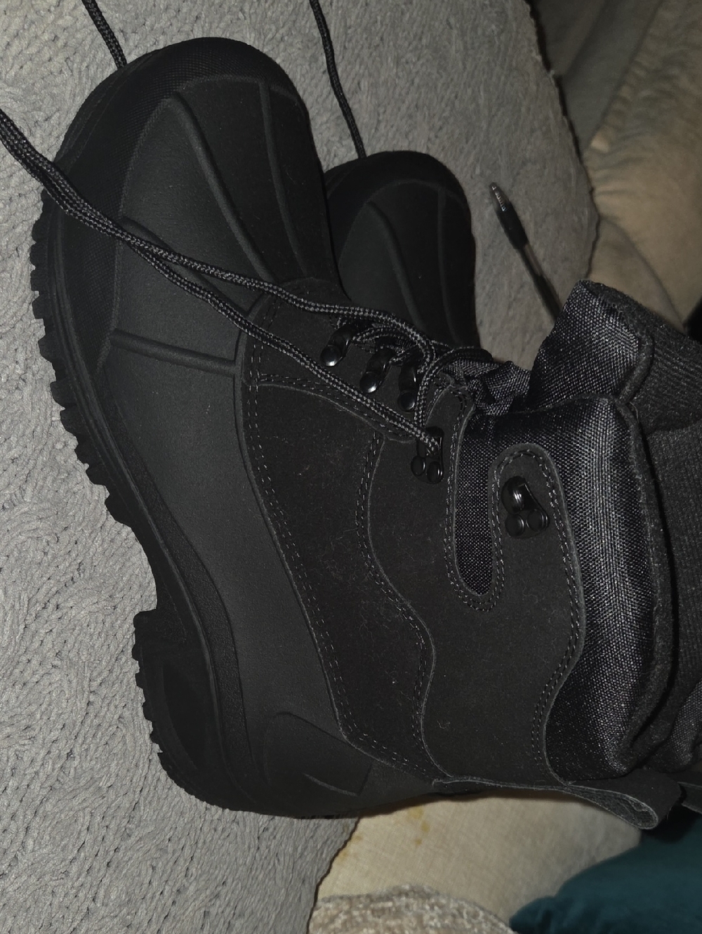 Men's Black Tactical Lace-Up Boots. Work Boots. NEVER WORN